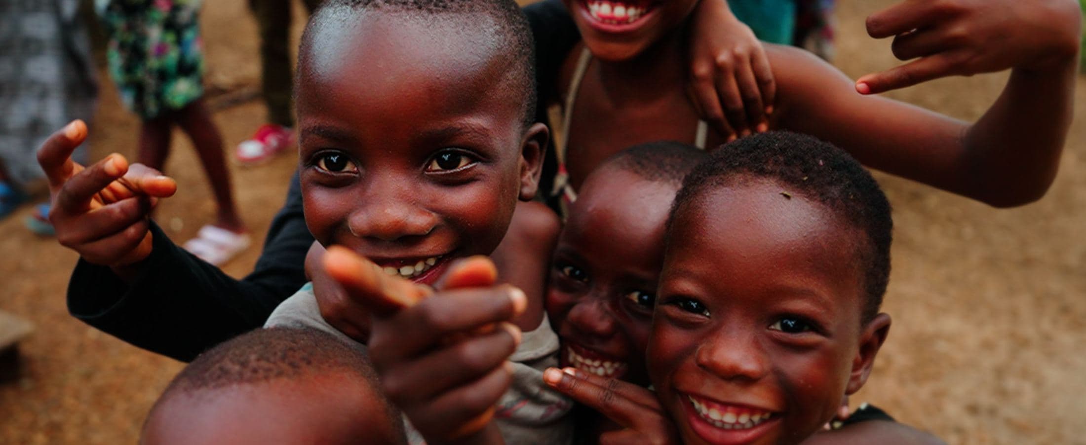 Children laughing, Sierra Leone