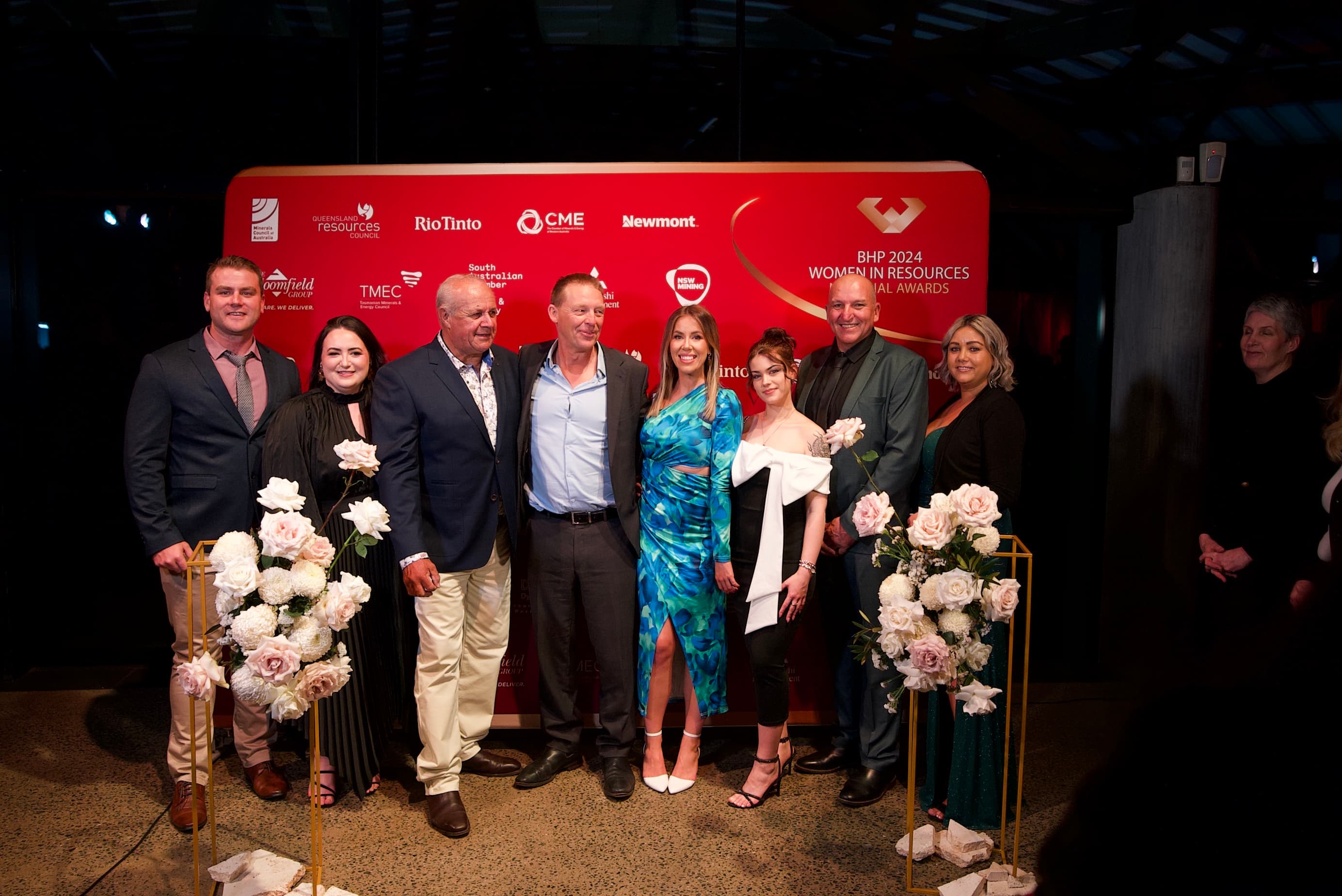 Award recipients and presenters at the evening's ceremony