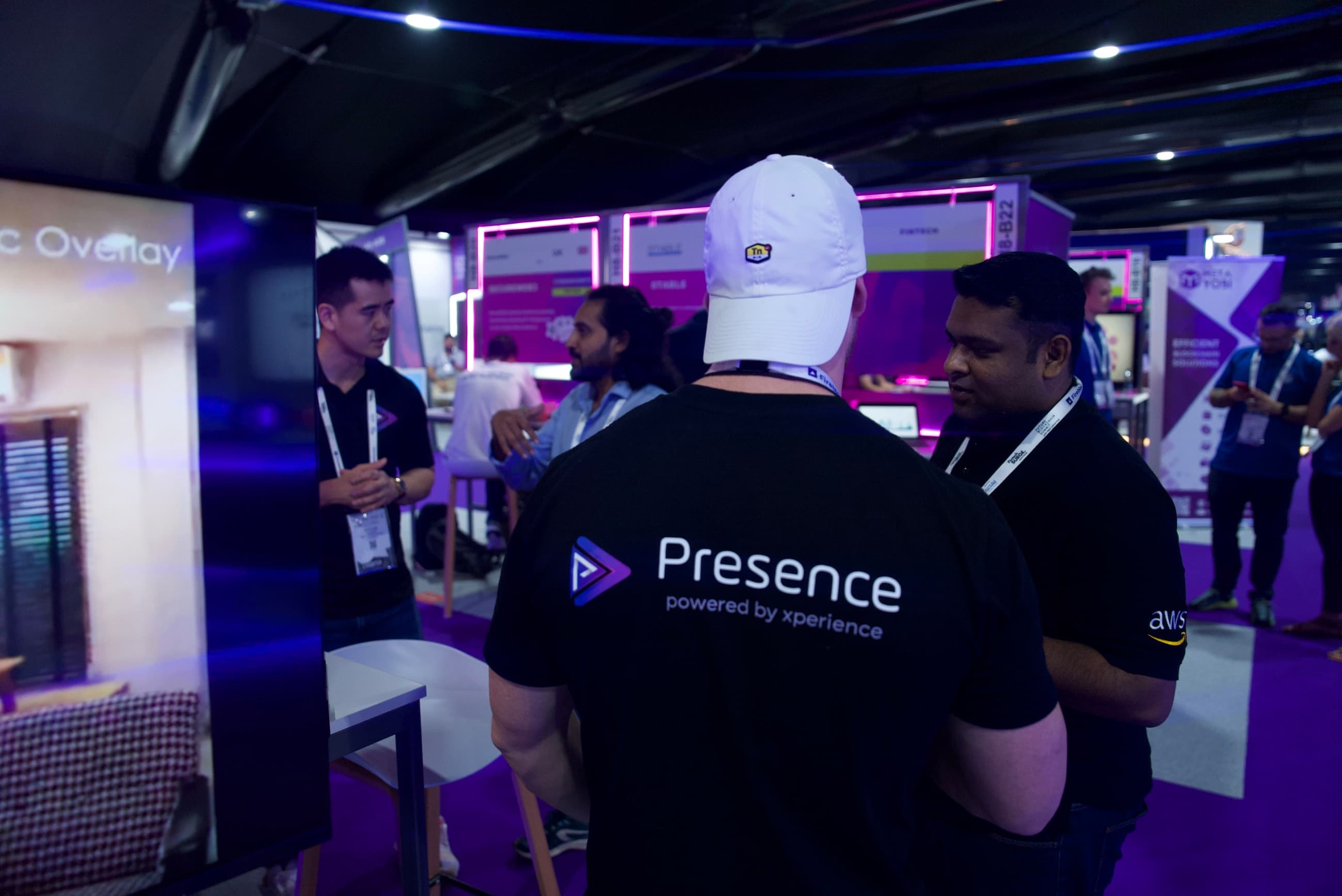 Presence staff on the expo booth floor