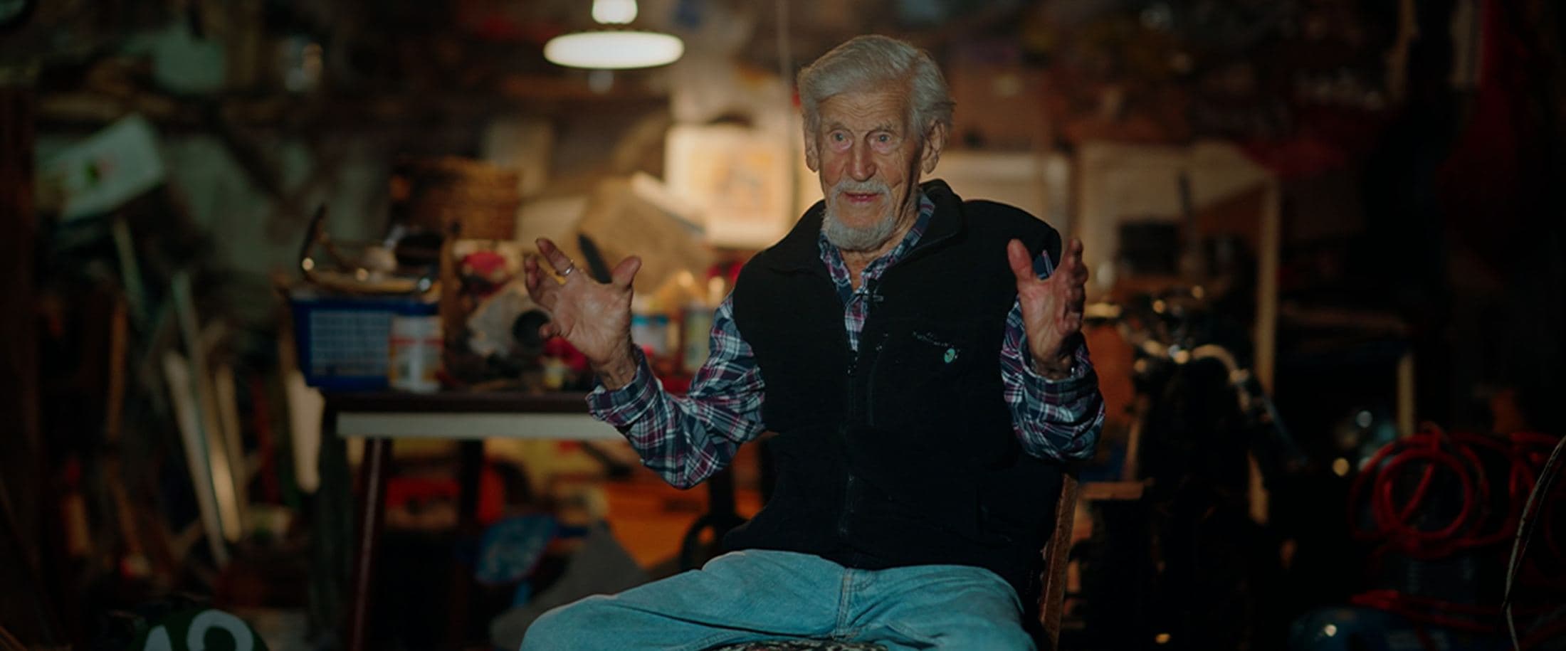 Veteran in his workshop