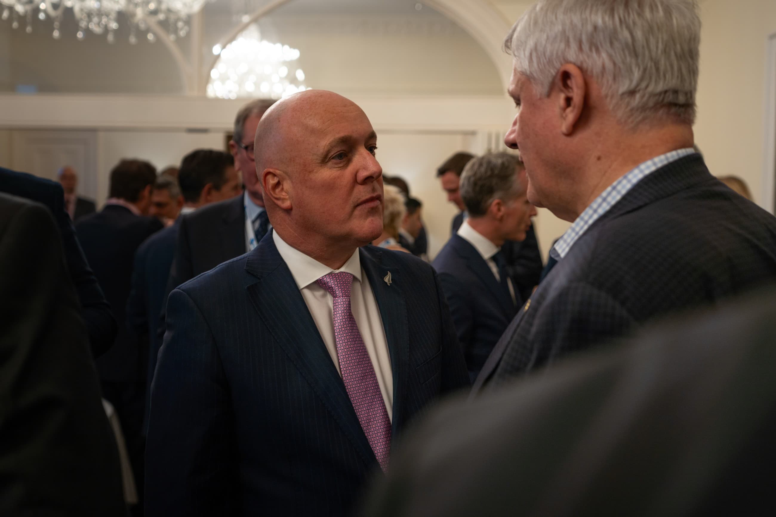 Delegates in conversation at Premier House